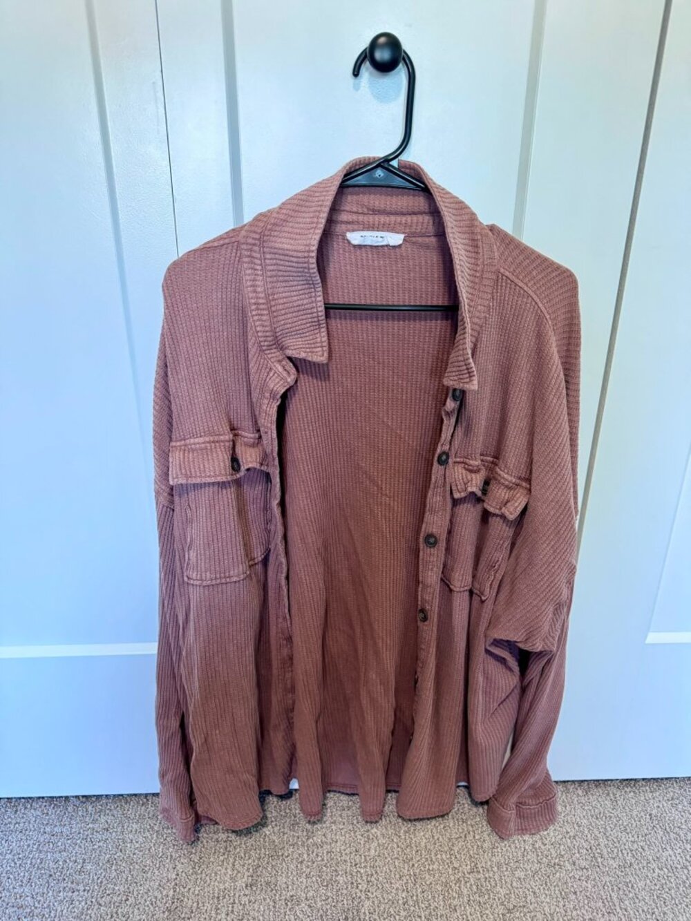 Double Zero Women's Waffle Shacket